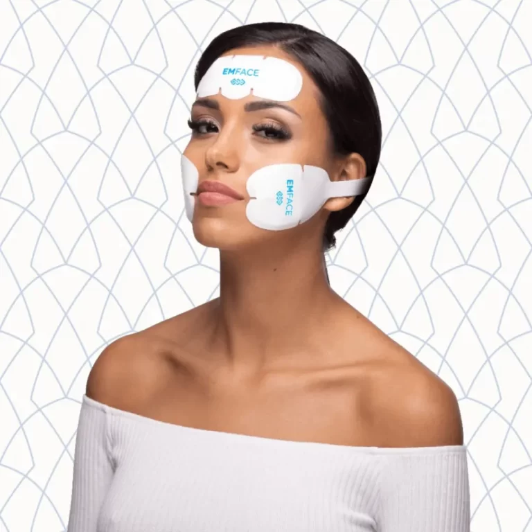Young Woman Doing the Emface Procedure | Emface | Andromeda Medspa